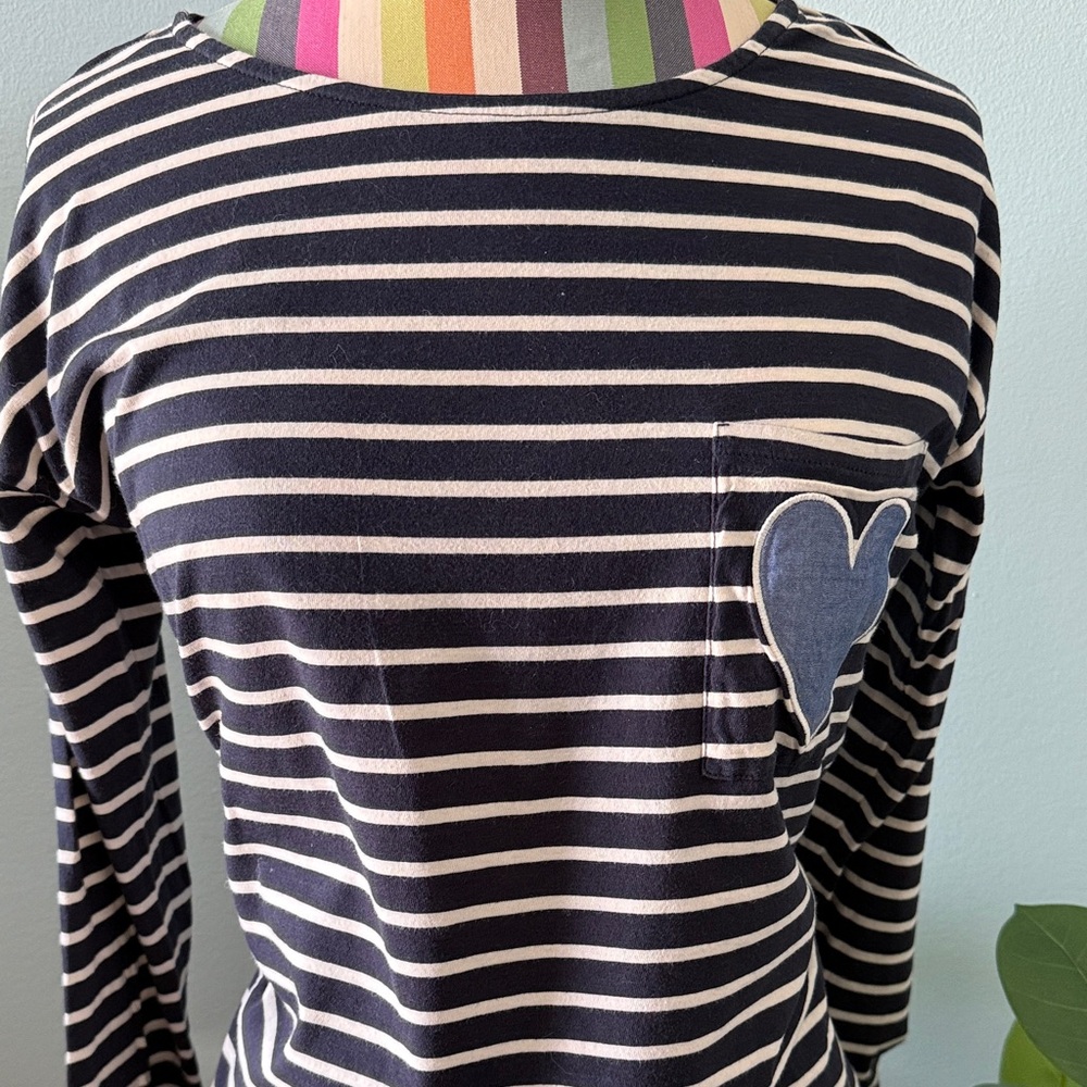 Chinti & Parker RARE Blue Marino Heart Top